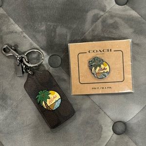 Coach Aloha Keychain and Pin